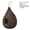 Yousheng Hanging Bird House Natural Grass Hanging Bird Hut Hand Woven Drop Shape Birdhouse for Small Birds Budgies Garden Patio Terrace Indoor Outdoor