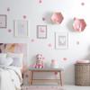 ROFARSO 120 Decals 2.2'' Sakura Pink Watercolor Polka Dots Wall Decals Stickers DIY Removable Peel & Stick Wall Art Decorations Home Decor for