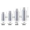 with Screw Cap Aluminum Bottle 30ml-500ml Travel Bottles Portable Silver Aluminum Cans  Shower Gel