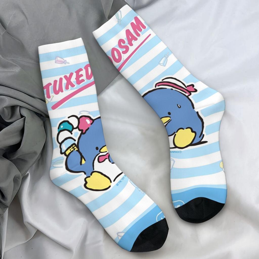 Sanrio Tuxedo Sam Penguin Stockings Women Men Socks Warm Soft Trendy Socks Winter Running Sports Non Slip Graphic Socks Gift