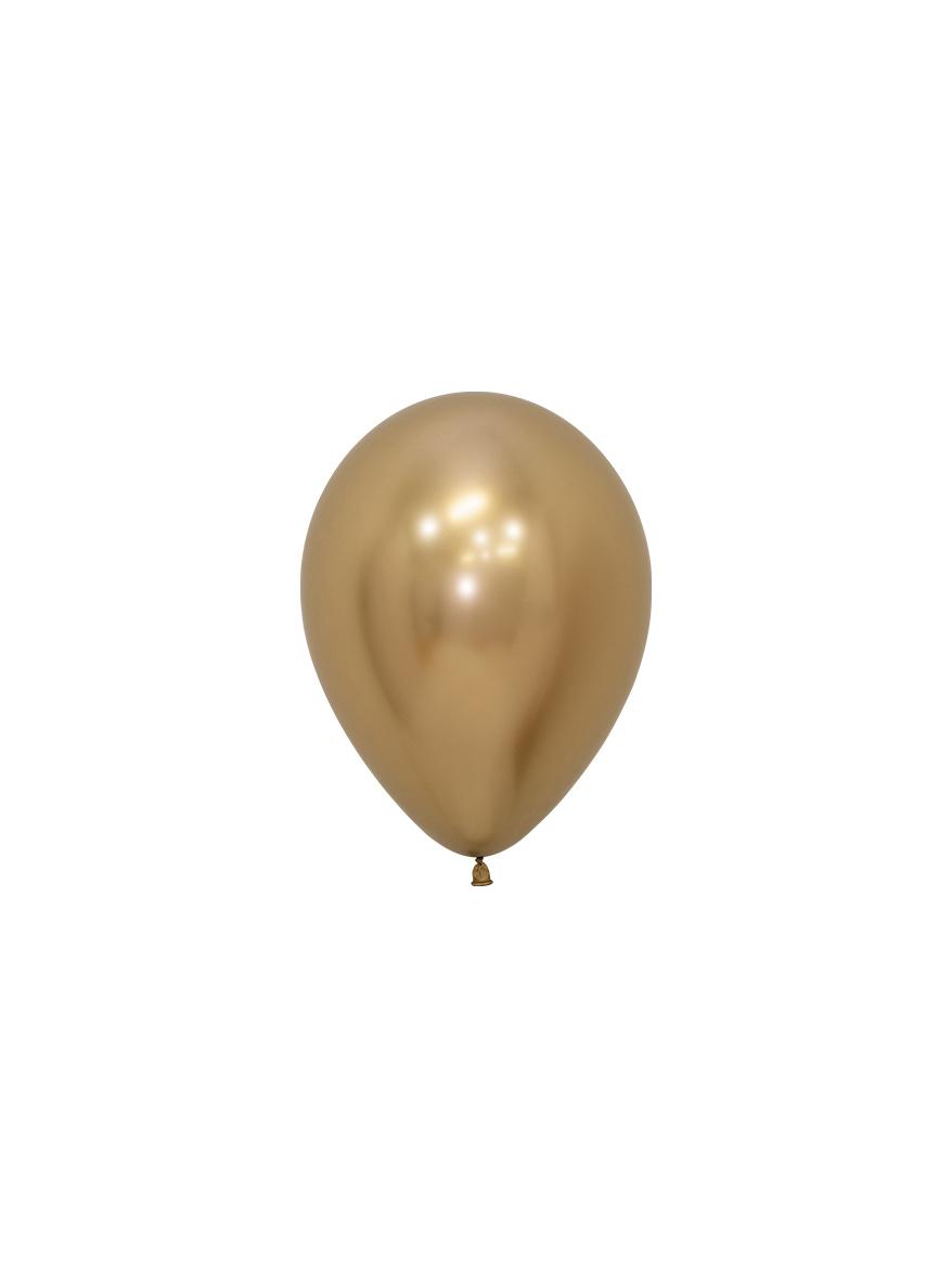 Latex ballonnen Sempertex, Reflex Goud, 12cm, 50St.