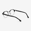 Alloaiweeo [Aloxrounz] Round Panto Browline Ara9102 C1 Black/Silver