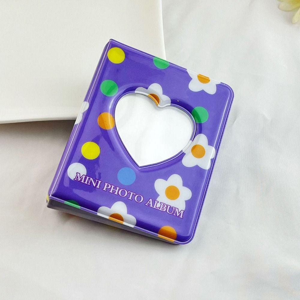 Heart-shaped Hollow Photo Album Printed Idol Album Holder INS 3 inch Photo Album  School Stationery