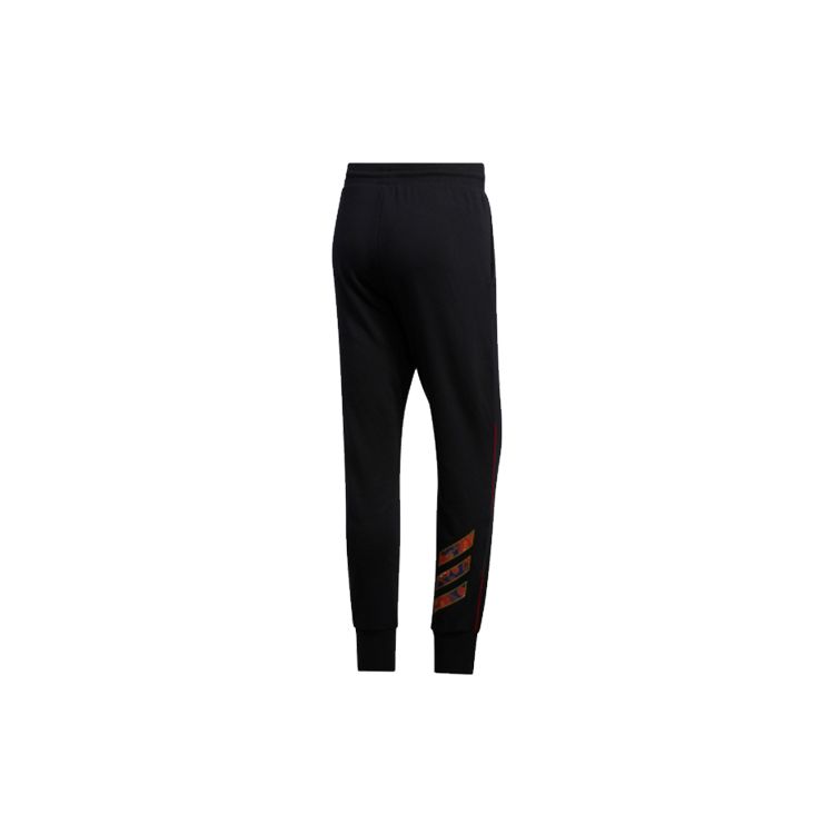 Adidas CNY FT Basketball Pants with Drawstring Waist Men Bottoms Black GH4998