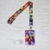 Anime Cartoon Credential Holder Keychains Neck Lanyard For Pass Card Anime Credit Card Holder Keychain Straps