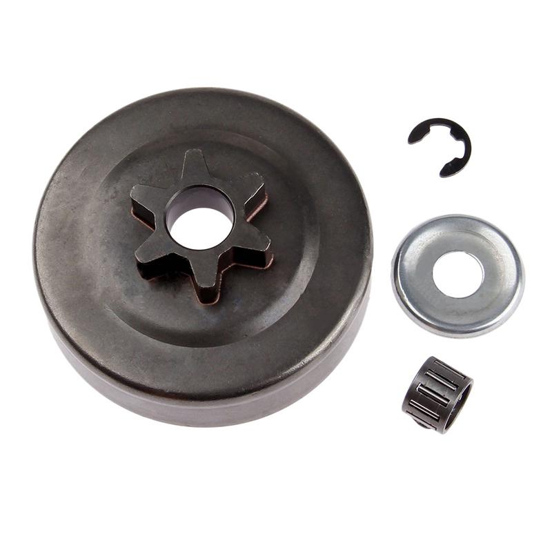 For STIHL-MS170,180-Parts Chainsaw Clutch Drum Sprocket 3/8 6T Washer E-Clip Kit
