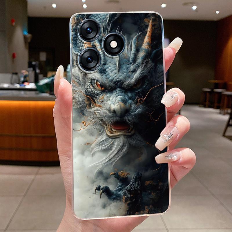 For Tecno Spark 10 10c 10Pro Spark10 4G Phone Case Soft Clear Back Cover Luxury Dragon Cute Cool Boys Girls Cartoon Bumper Funda