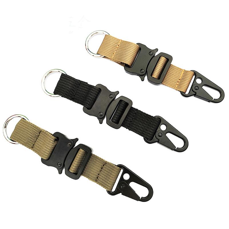 Outdoor Camping Tactics Buckle MOLLE Nylon Ribbon Hang Chain Key Chain Tactical Climbing Buckle Eagle Beak Hook