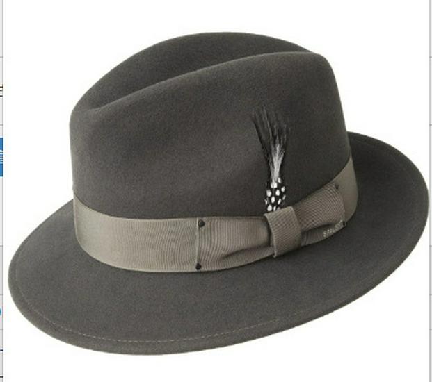 

Men s Wool Denim Fedora with Bow Tie - European & American Style Autumn/Winter Jazz Hat L (58-60cm)