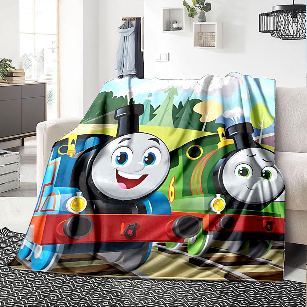 1pc Thomas Friends Thomas Way Flannel Blanket for Super Soft Cute Comfort Blanket for Travel Bedding Couch Sofa Blanket Y73019
