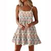 Summer Sexy Party Solid Color Spaghetti Strap Ruched Short Dress Casual For Womens
