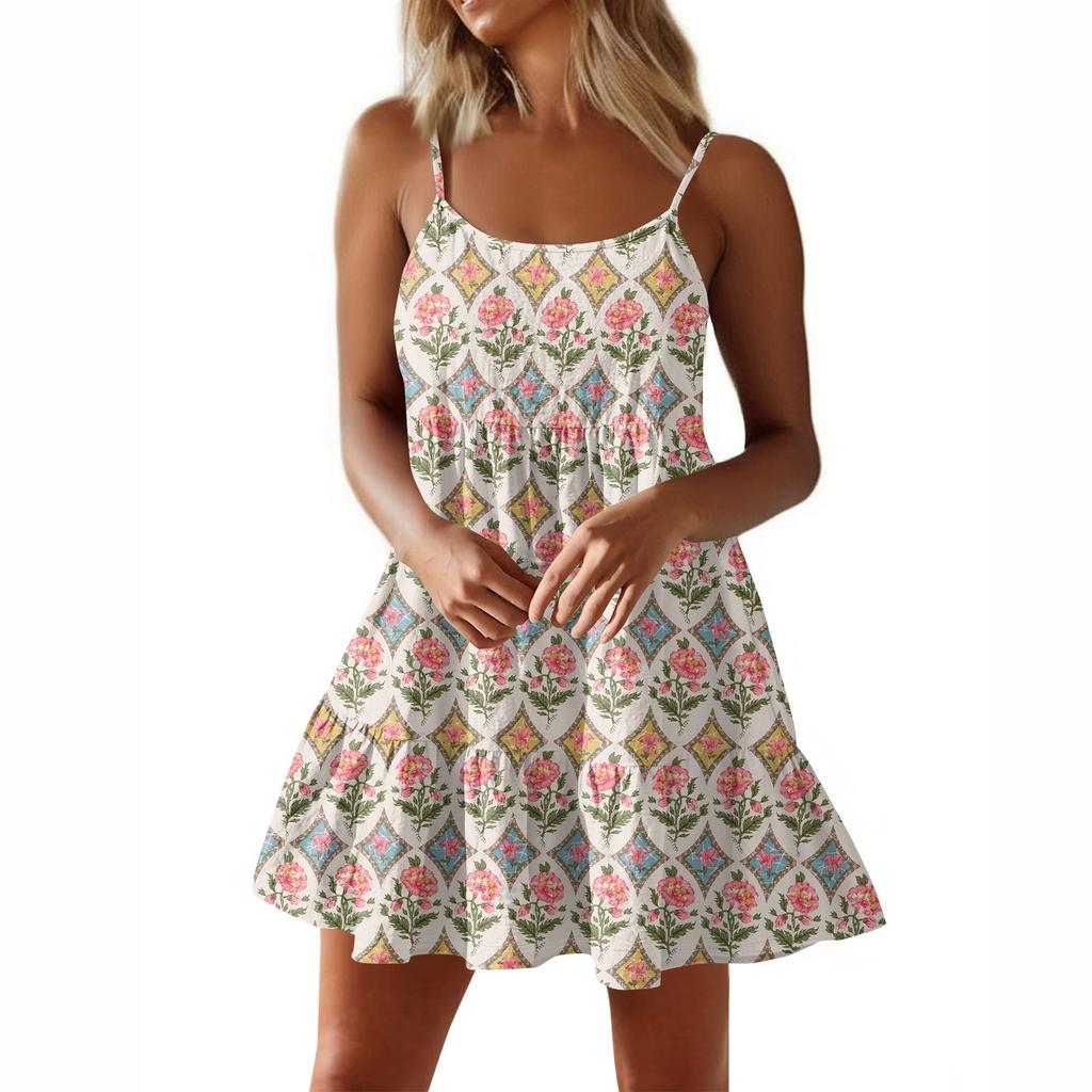 Summer Sexy Party Solid Color Spaghetti Strap Ruched Short Dress Casual For Womens