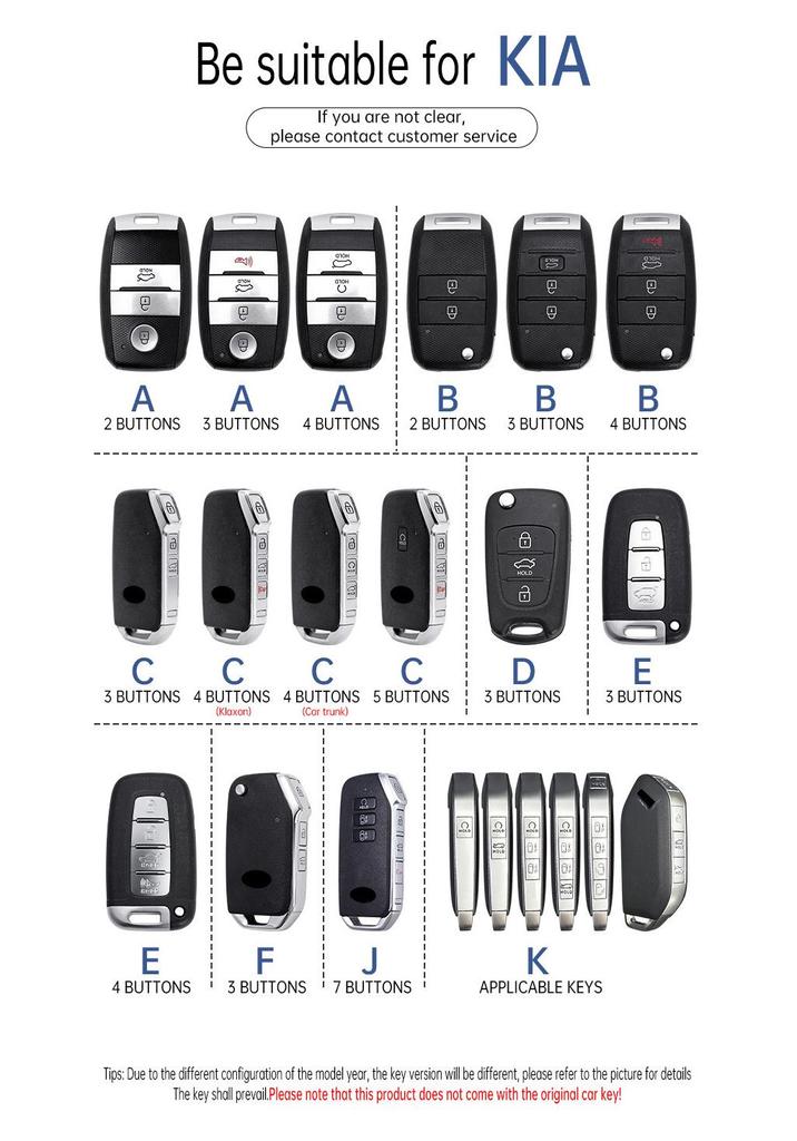 Kia Sportage K5/K2/KX5/K4/K3 Sorento Key Case Protective Shell Buckle.