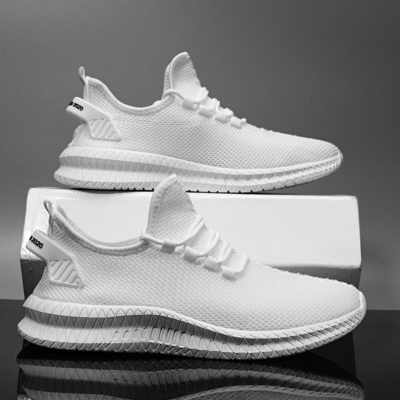 YRZL Breathable Men Casual Running Shoes Lightweight Outdoor Male Walking Shoes Comfortable Big Size Anti-slip Mens Sneakers