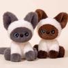 24cm Kawaii Plush Cat Doll – Soft Cuddly Devon Rex Style Stuffed Toy for Kids, Bedtime Companion & Birthday Gift