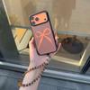 Ins Niche Retro Pattern Bow Is Suitable for Apple 17Promax Mobile Phone Case IP16 Matte PC15Pro Hard Case