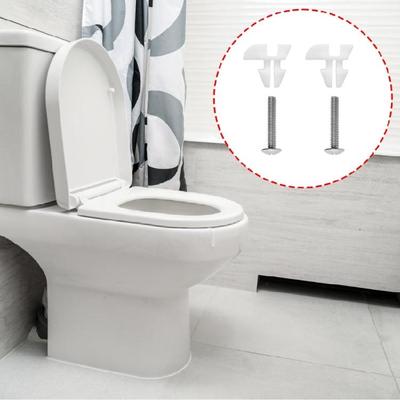 2Pcs Toilet Seat Replacement Bolts Plastic Toilet Seat Securing Fasteners Hardware Screws Simple Installation Enduring