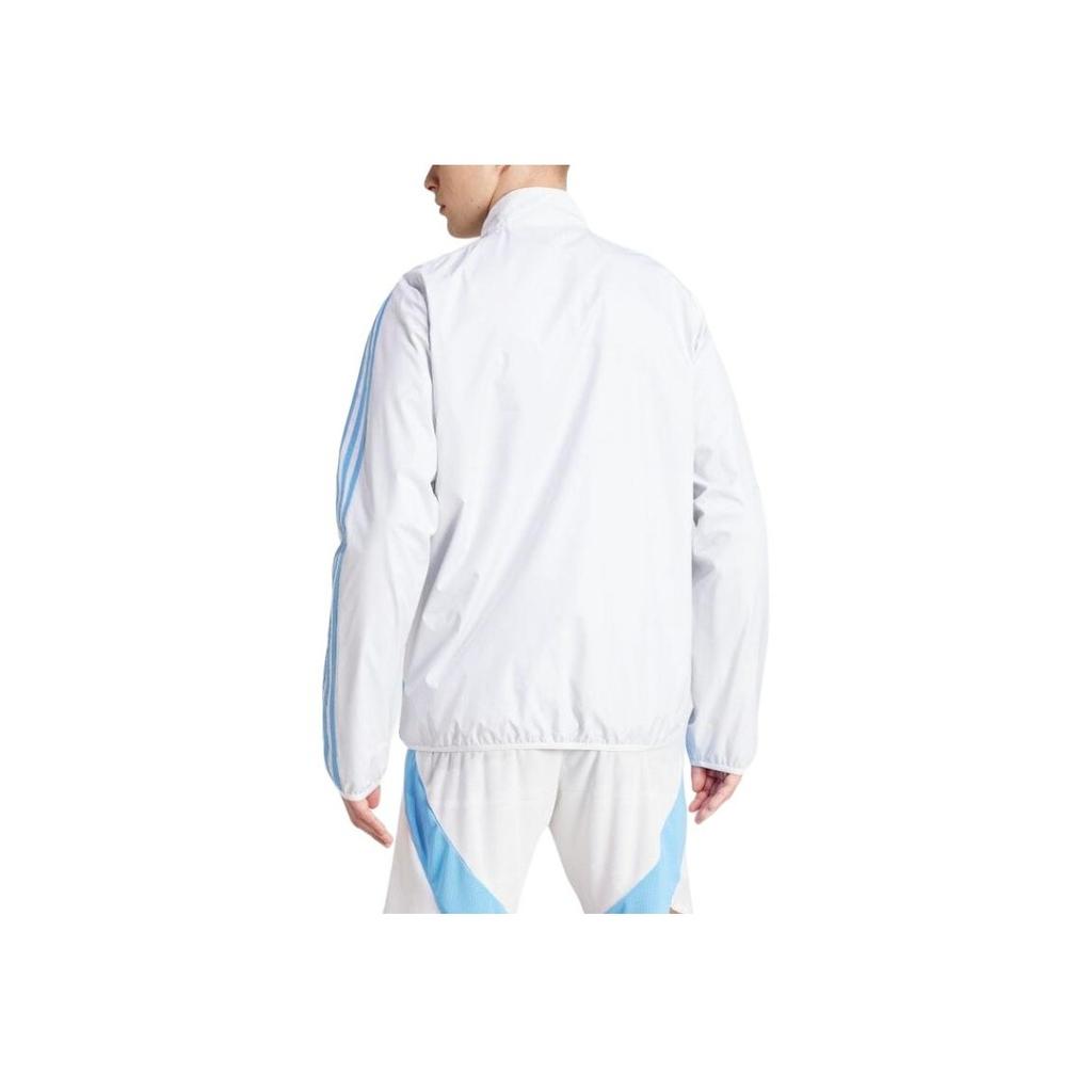 Adidas Argentina National Team Series Stand-Collar Long-Sleeve Jacket Men Outerwear White Blue IW0219