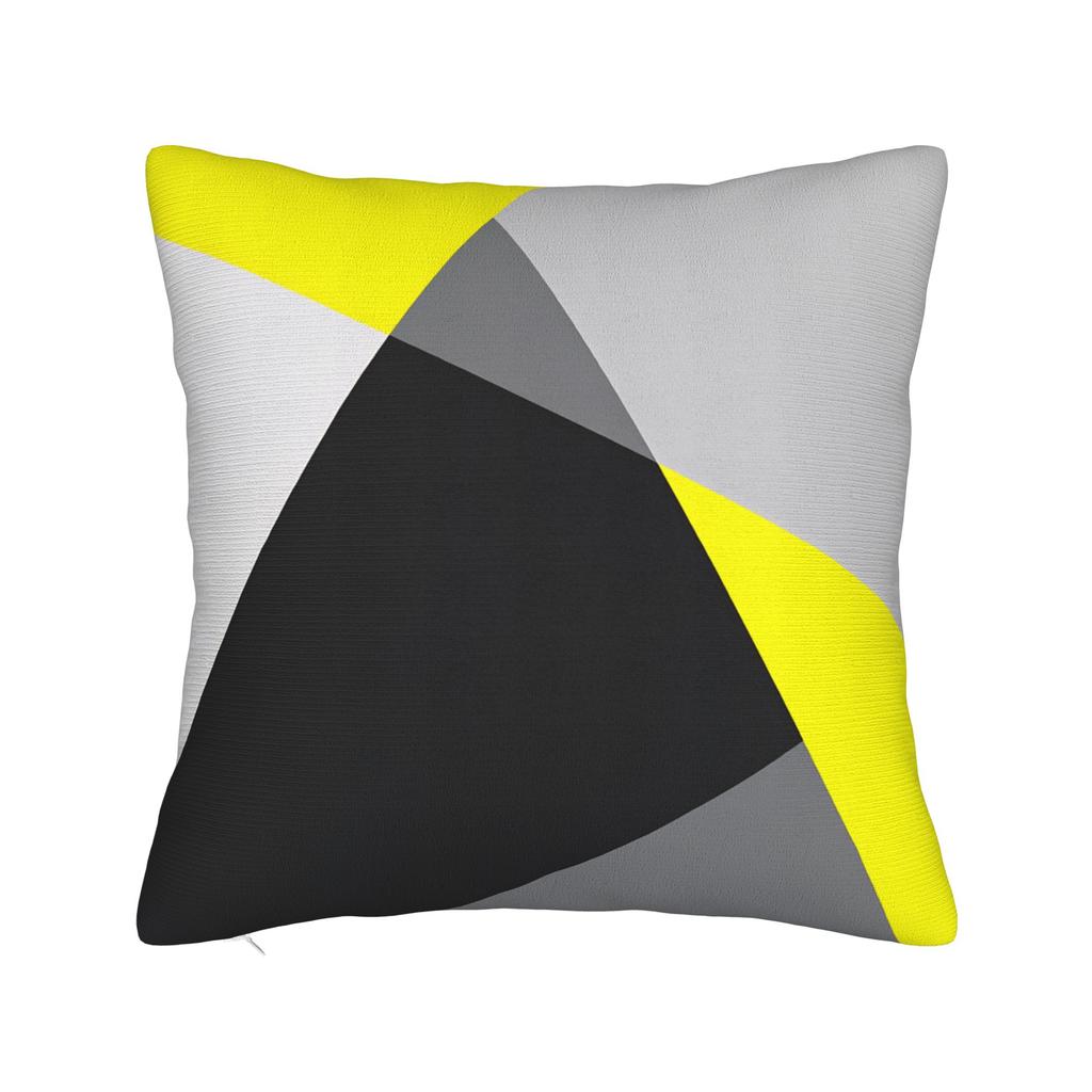 Yellow Grey Geometric Pillow Case Fashion Pillow Cover Soft Pillowcases For Sofa Car Home Decor