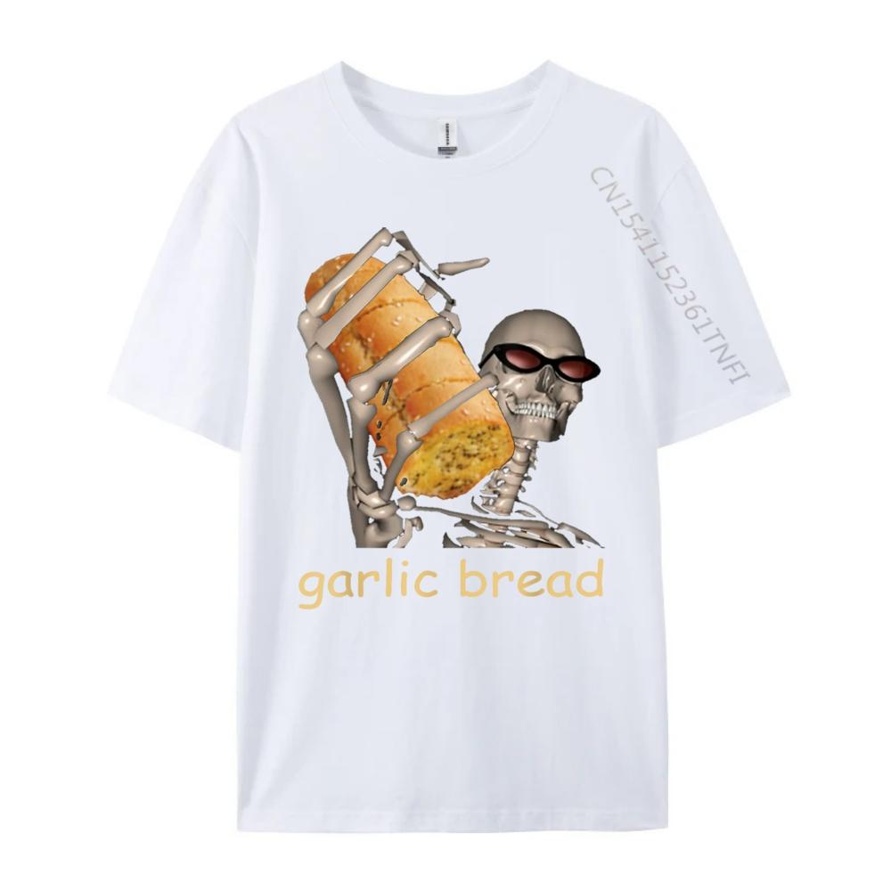 Garlic Bread Cool Skeleton Meme Funny Funny Shirt New Year Geek