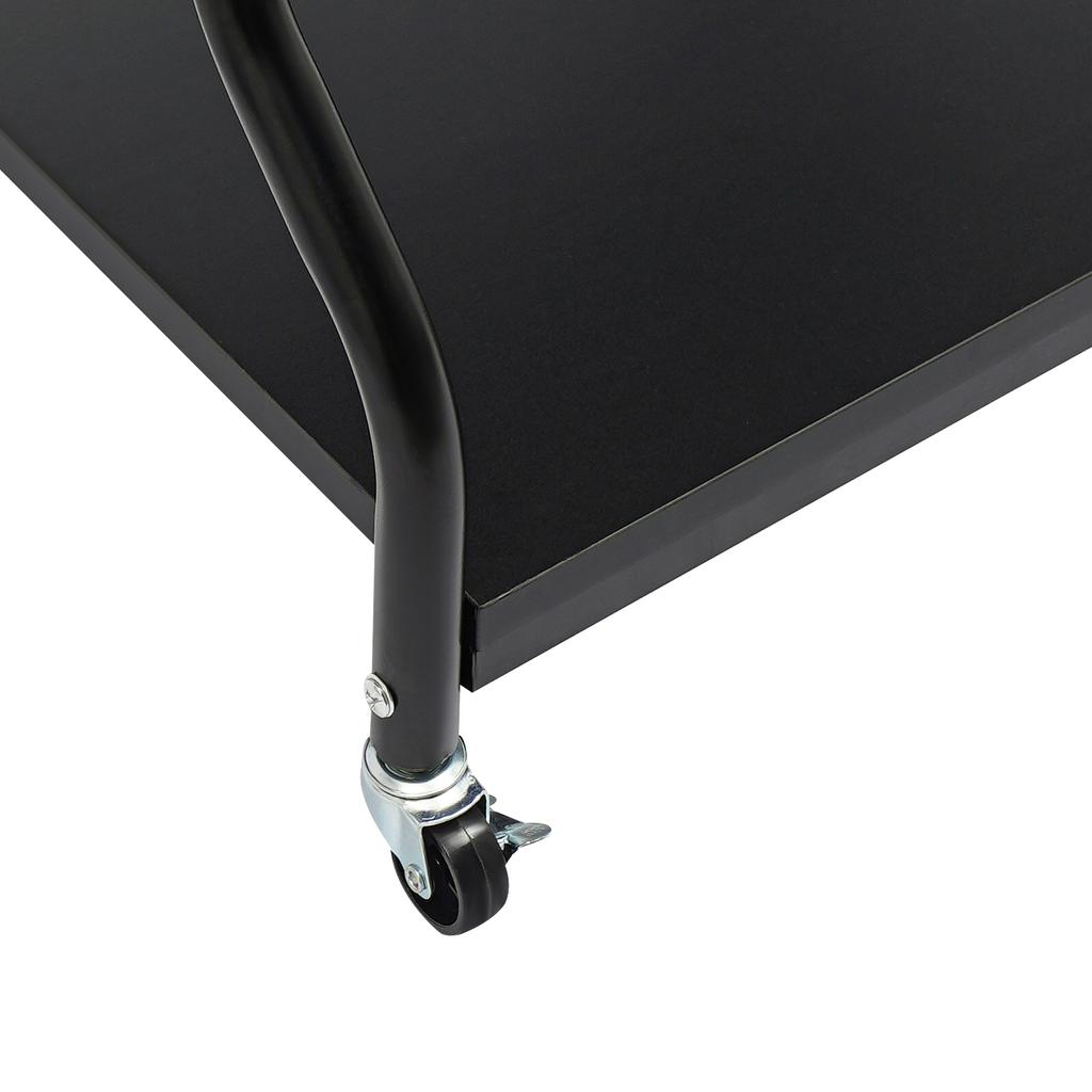 Foldable Foot Spa Trolley Cart with Wheels, 2-Tier Manicure Pedicure Station for Home Salon, Mobile Foot Bath Table with Brakes