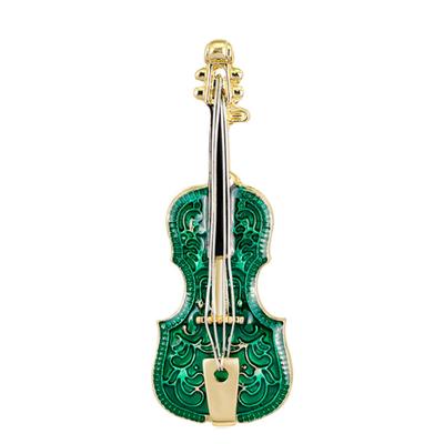 Unisex tvar houslí Smaltovaný nástroj Brož Pin Corsage Suit Lapel Decoration