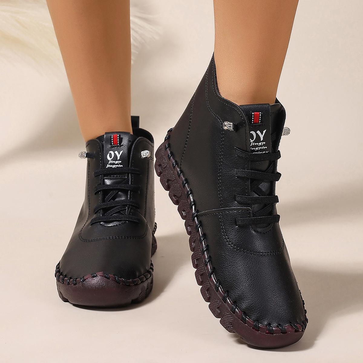 

Женская обувь удобная и дышащая, обувь с высоким верхом, весенне-летняя ручной работы с мягкой подошвой 43 чёрный