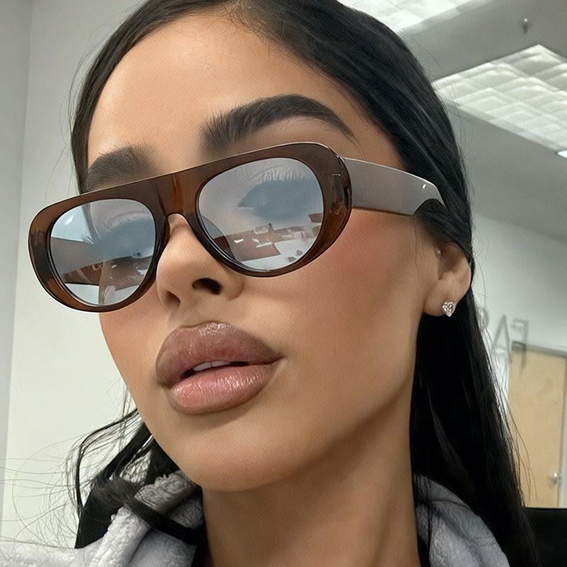 New Women'S Small Frame Oval Glasses Fashion Designer'S Leopard Print Shades Summer Travel And Leisure Eyeglasses Uv400 Eyewear