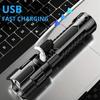 2000LM  USB Rechargeable Flashlight Telescopic Zoom Wide Beam Waterproof Torch Super Bright Emergency Flashlights