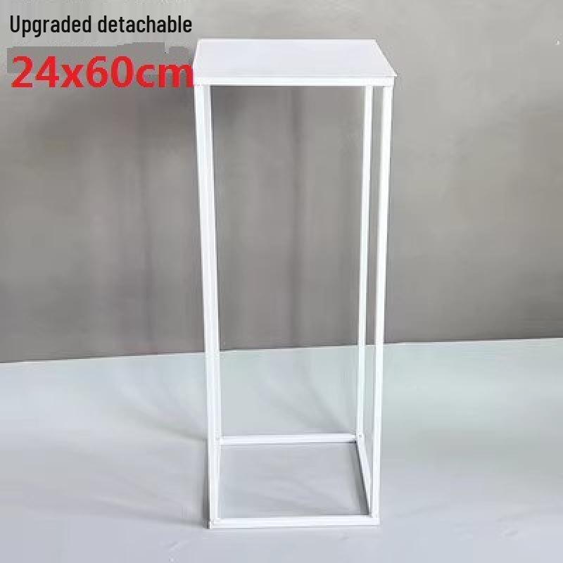 Geometric Square Frame Flower Stand for Weddings - Wrought Iron Artificial Flower Decor