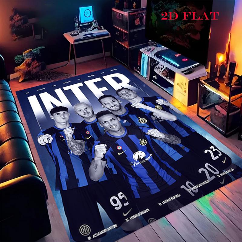 Inter Milan Carpet Rug for Living Room Bedroom Home Sofa Decoration,Kids play Nonslip Floor Mat