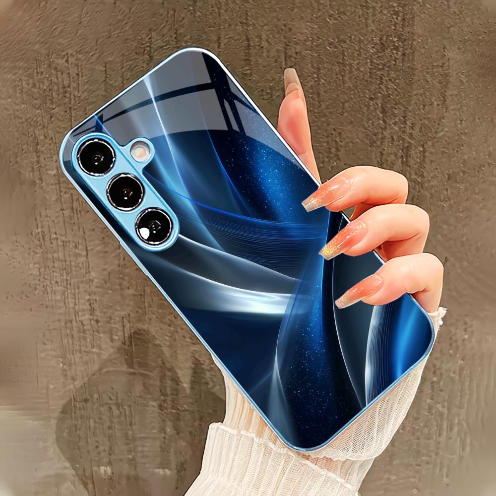 High-end Business style PhoneCase for Samsung Galaxy S26 S25 S24 S23 S22 FE Ultra Plus Built-in glass feel bare machine Men