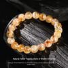 Citrine & Tiger Eye Bracelet: Wealth-Attracting Yellow Topaz Gift for Men & Women