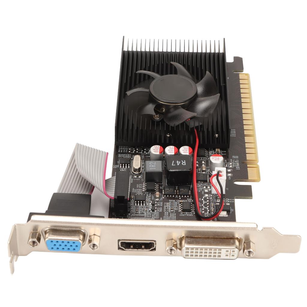 GT610 1GB DDR3 64bit Graphics Card Support DVI VGA HD Multimedia Interface PCB Gaming Graphics Card with Cooling Fan