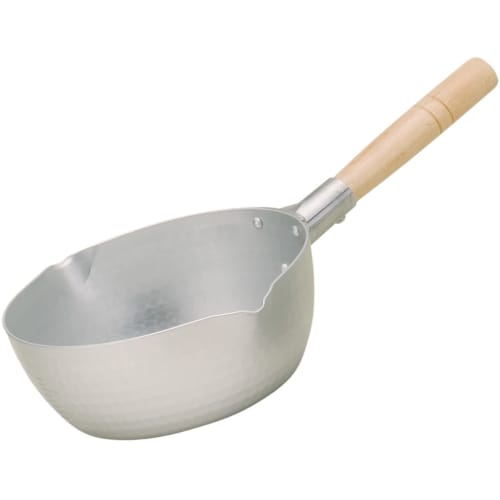 Hokuriku Aluminum Yukihira Pot, 18cm, Aluminum, Gas Stove, Made in Japan, Hammered Texture, Ajigokoro, HP63-KM187