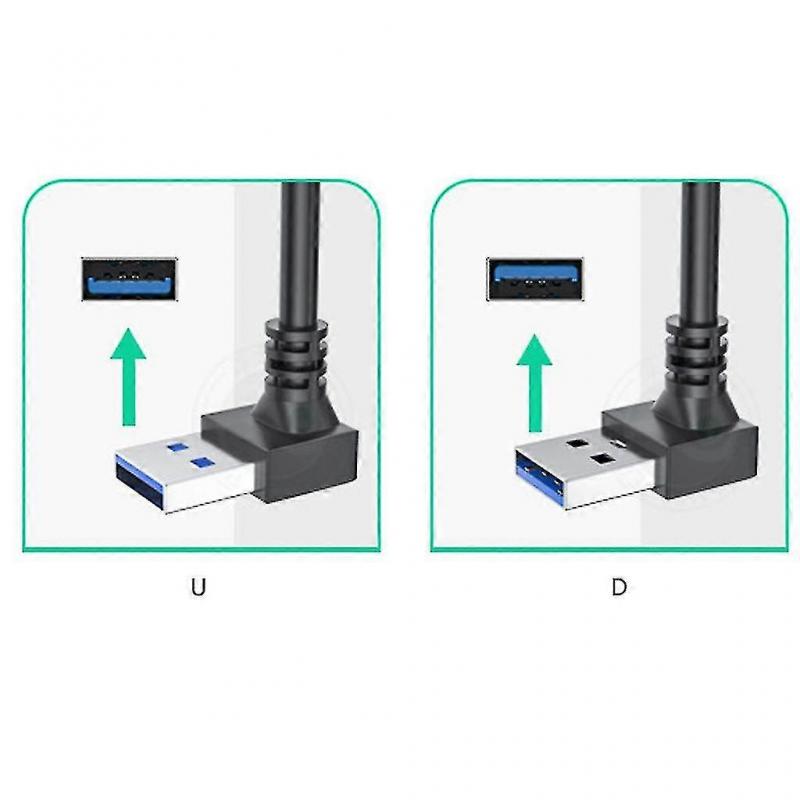 Universal Usb 3.0 Extension Cable With 90-degree Bend For Home And Office Use