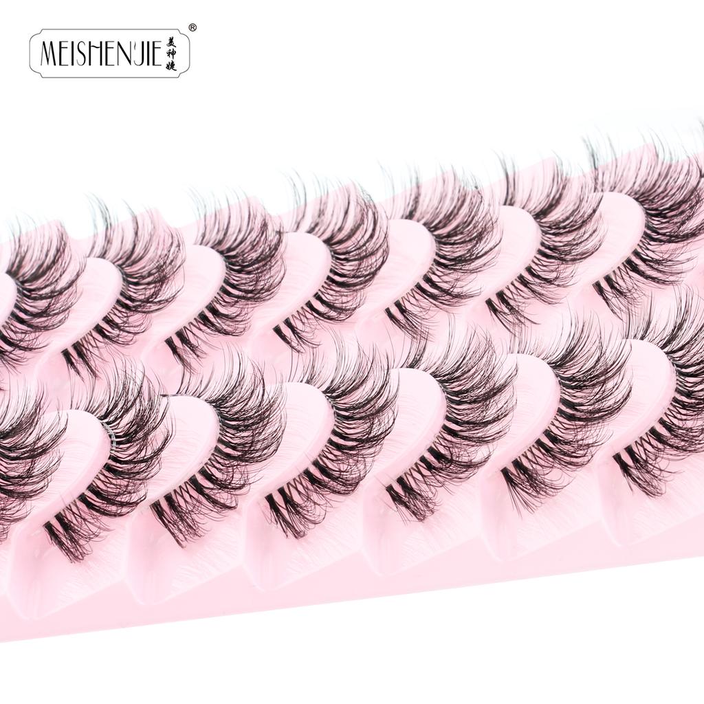 Faux Cils 6/10 Pairs False Eyelashes Natural Long Handmade Fluffy Fake Lashes Extension Makeup Tool 3D Mink Lashes Maquillaje