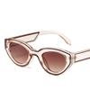 New  Cat Eye Sunglasses Women For Men  Vintage Sun Glasses Luxury Brand Designer Punk Pink Stripe Hip Hop Popular Shades