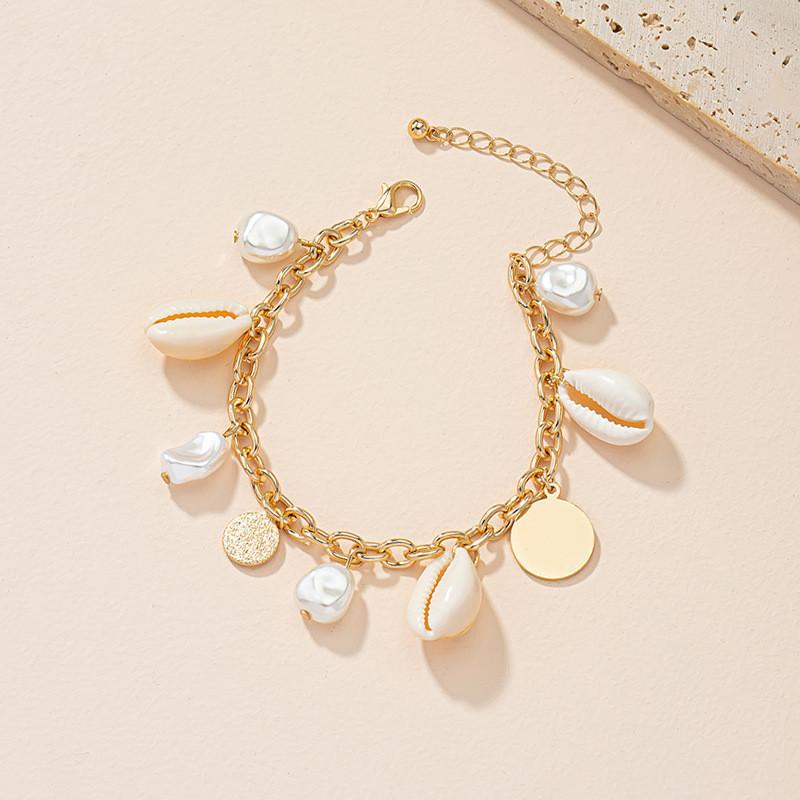 Personalized Design Light Luxury Jewelry Women, Simple Sequins Irregular Shell Pearl Bracelet