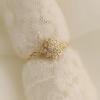 Gold Color/Silver Color Dainty Flower Ring for Women Exquisite Wedding Party Gentle Fancy CZ Charming Accessories Jewelry