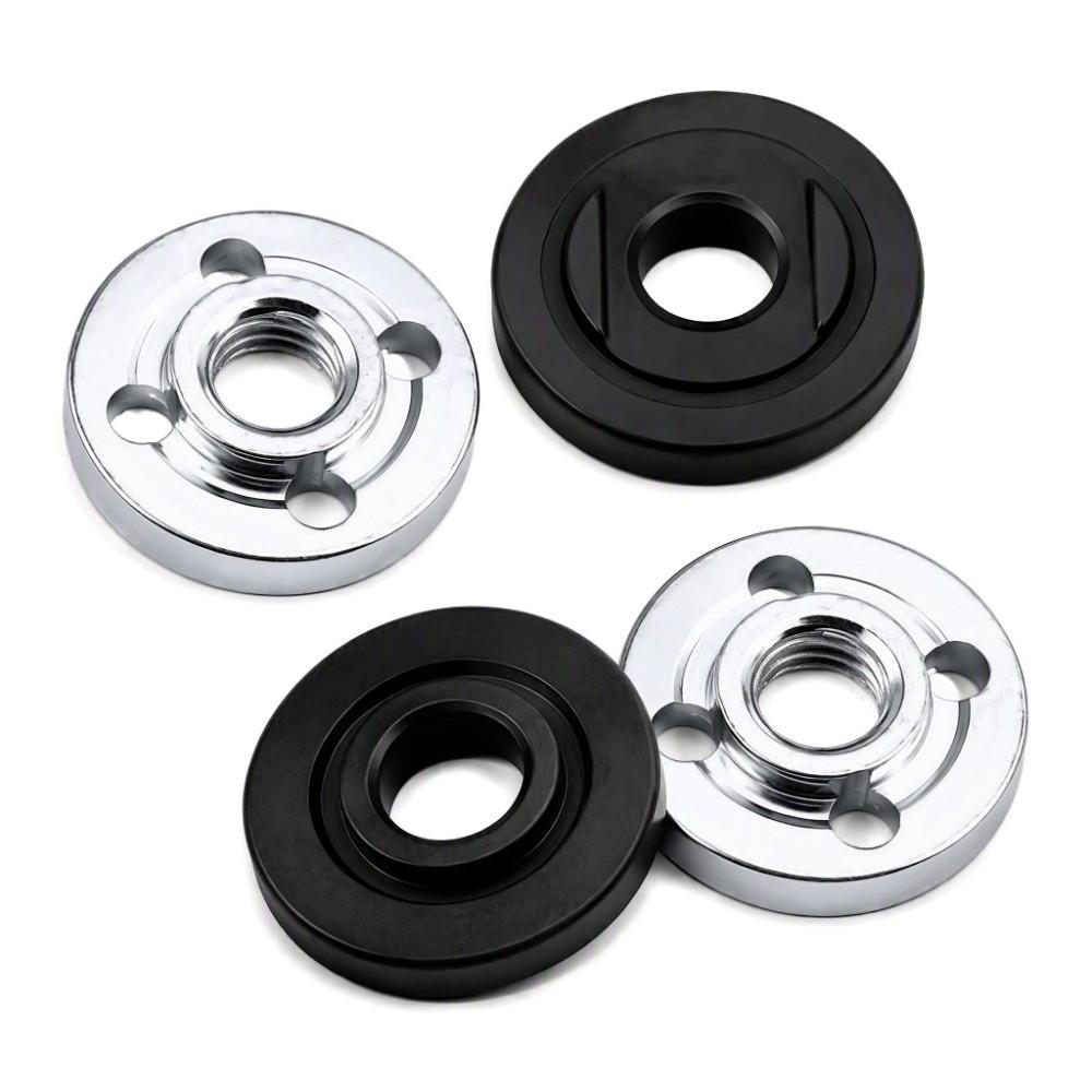 2 Pair Threaded Design Angle Grinder Flange Plated Surface Grinder Shaft Nut  For Makita 6100