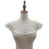 Water-Soluble Lace Chest Collar, Three-Dimensional Hollow Embroidered Corsage Diy Lace Accessories, Curved Semi-Circular Embroidered Fake Collar
