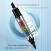 Bao Ke MP2959 Double-Ended Waterproof Permanent Marker, 12 Quick-Drying Oil-Based Refillable Colors