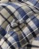 High-Quality Plaid Lapel Down Jacket: Pure Cotton, Brushed, Neutral Old Money Style, Loose Fit, Warm Zipper Outerwear.