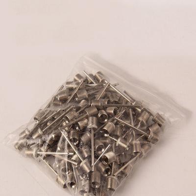 50PCS Stainless Steel Sports Ball Inflating Pump Pins Soccer Football Basketball Air Valve Adaptor Needle for Inflatable Sports