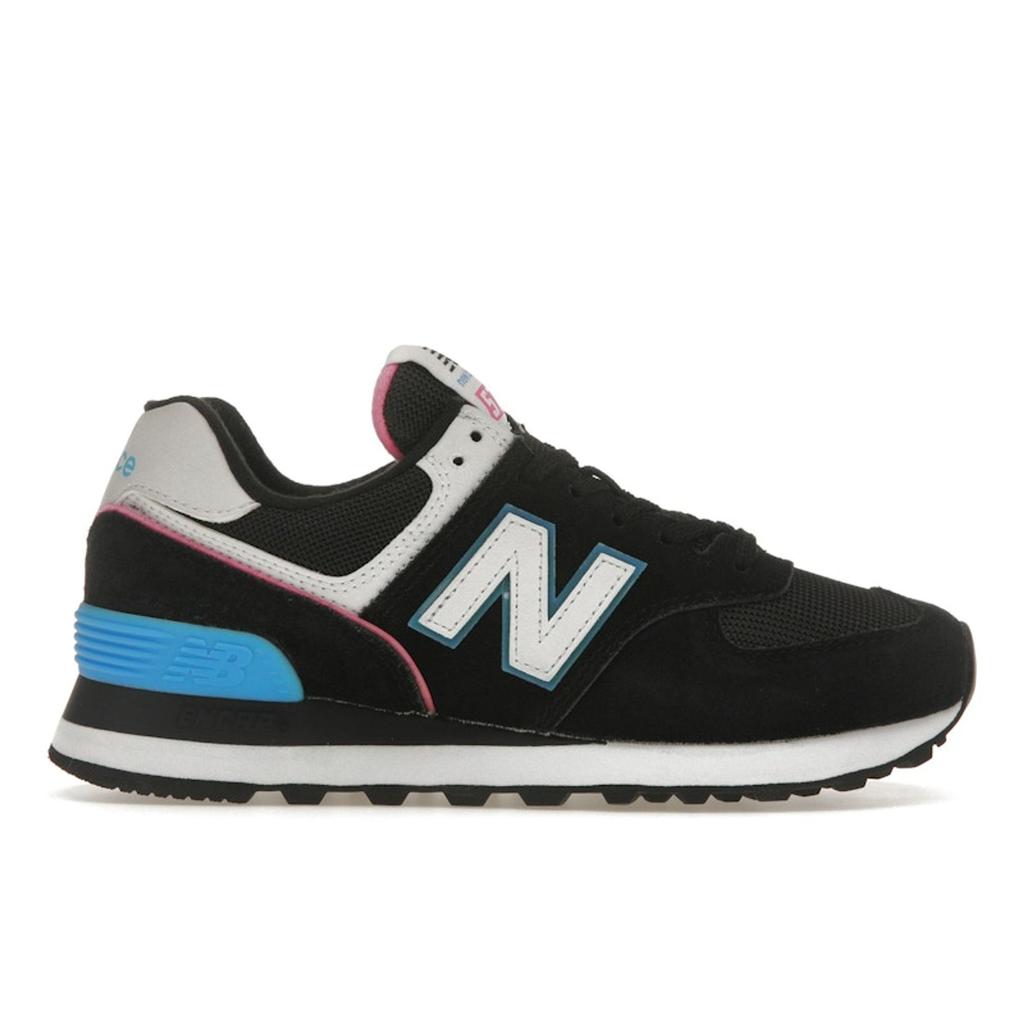New Balance  574 Black Vibrant Sky Pink Women Sneakers WL574CK2
