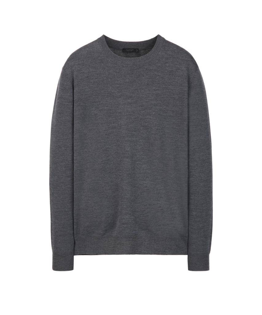 Jilseutyueoteunyuyogmaen Wool Crew Neck Knit - Dark Gray (Jnsw6A201G3)