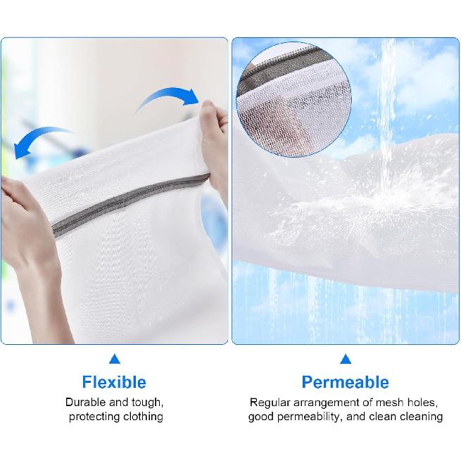 6 Pcs Laundry Bag, 12“x16”Mesh Laundry Bags for Delicates, Garment Gag for Washing Machine, for Daily Organization Travel Packing Wvzedm