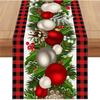 Winter Christmas Tree Table Runner for Dining Table and Living Room Decor