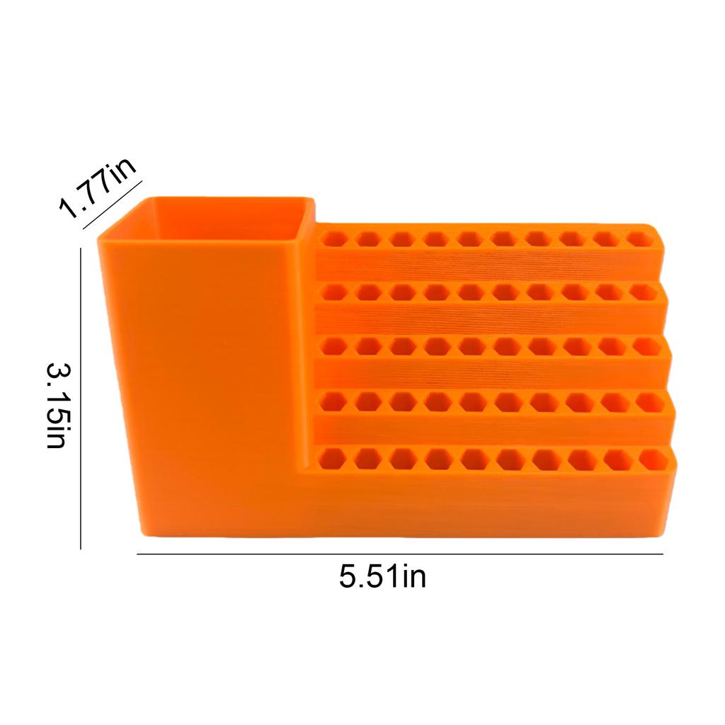 50 Slot Screwdriver Bits Storage Case 1/4 Inch Hex Bit Holder Organizer Light Weight Plastic Tool Box for Garage Workshop